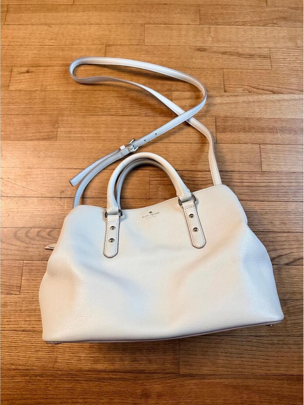 EUC Kate Spade Cream Colored Hand Bag/ Or Shoulder Bag Preppy Cottagecore READ
